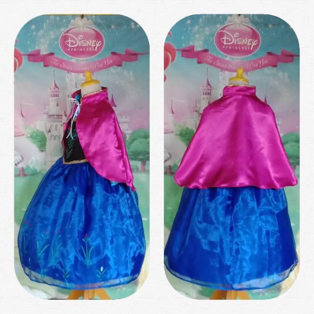 Dress princess anna dress frozen anna gaun princess anna gaun frozen kostum frozen 1 kostum frozen 2