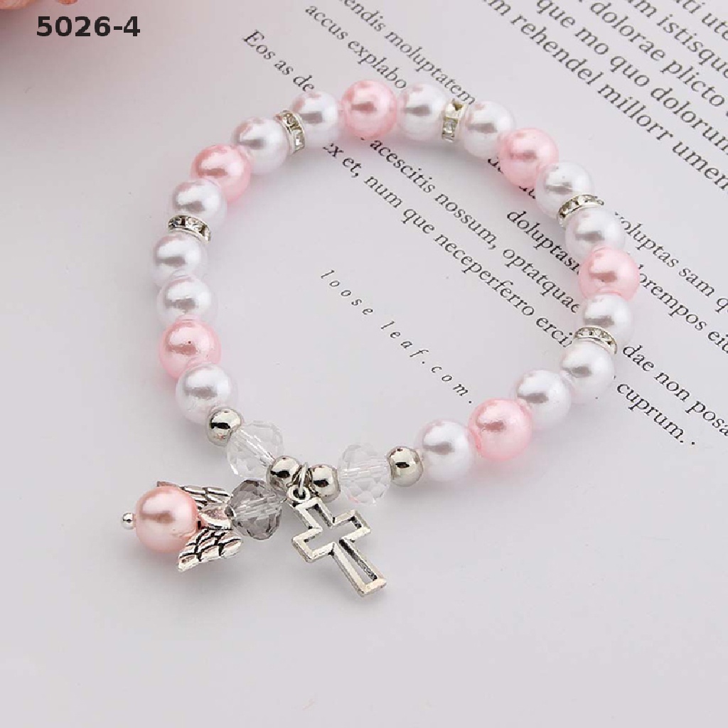 5026-4 Baby Shower Favor Christening Bracelet Angel Baby Shower Girl Boy Baptism Gift 5026-4