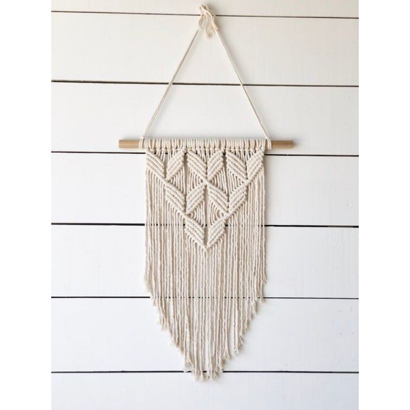 Simple macrame wallhanging - Hiasan dinding makrame ukuran kecil