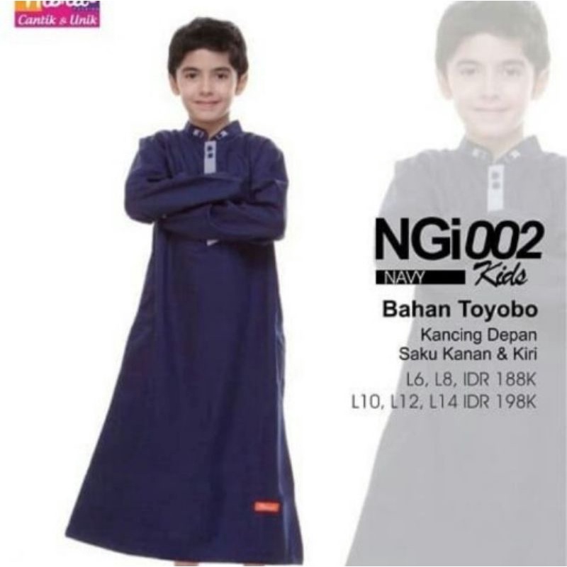 KOKO ANAK SIRWAL NIBRAS NGI KIDS 002 NAVY KOKO JUBAH ANAK NIBRAS ORIGINAL PRODUK TERBARU DAN TERLARI