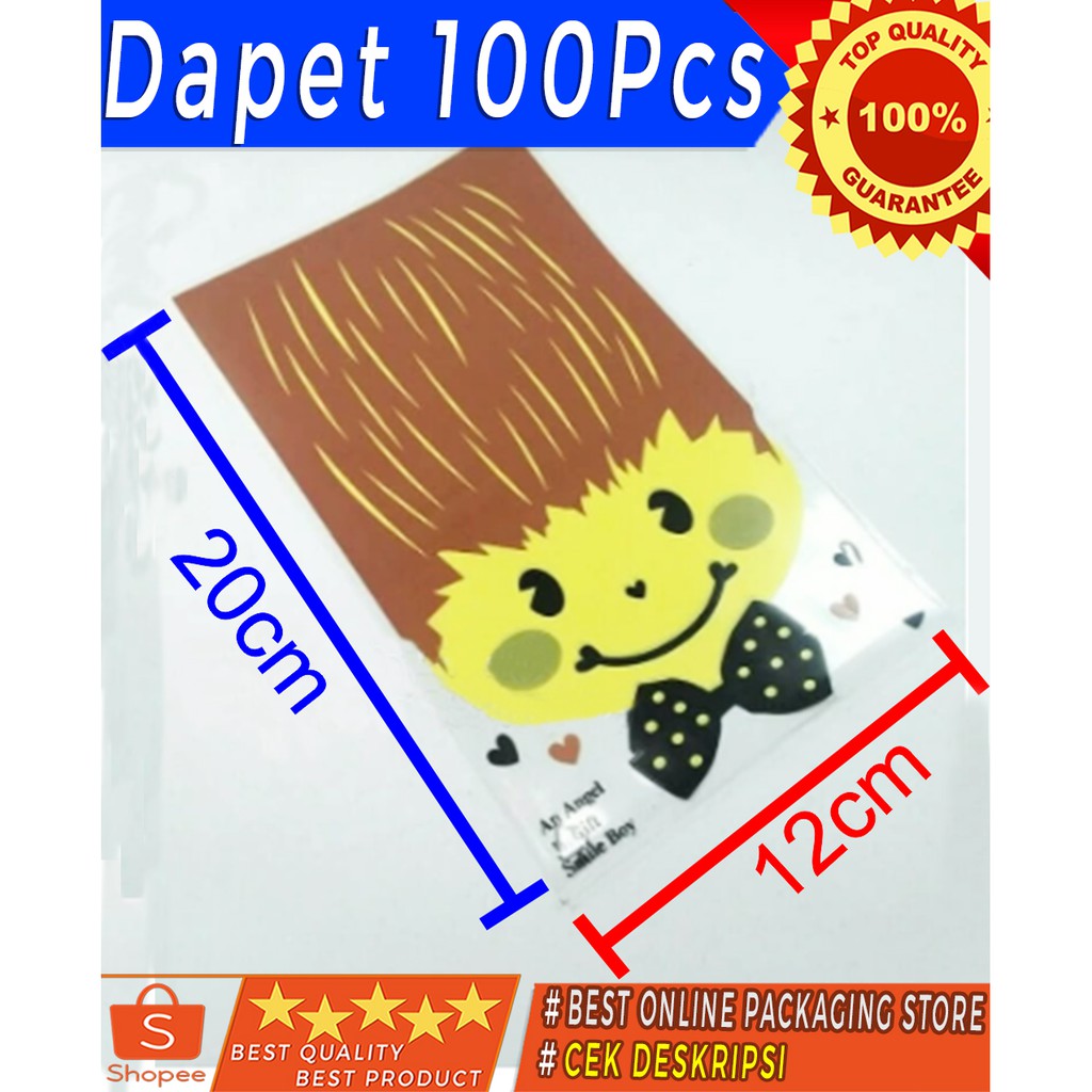 

TERLENGKAP&TERMURAH - COOKIES BAG / PLASTIK COOKIES MOTIF 12x20 B-06 isi 100lbr