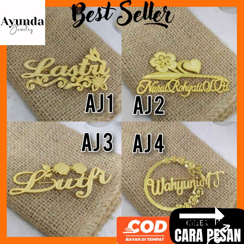 Bros Nama Custom bros hijab Bros peniti custom