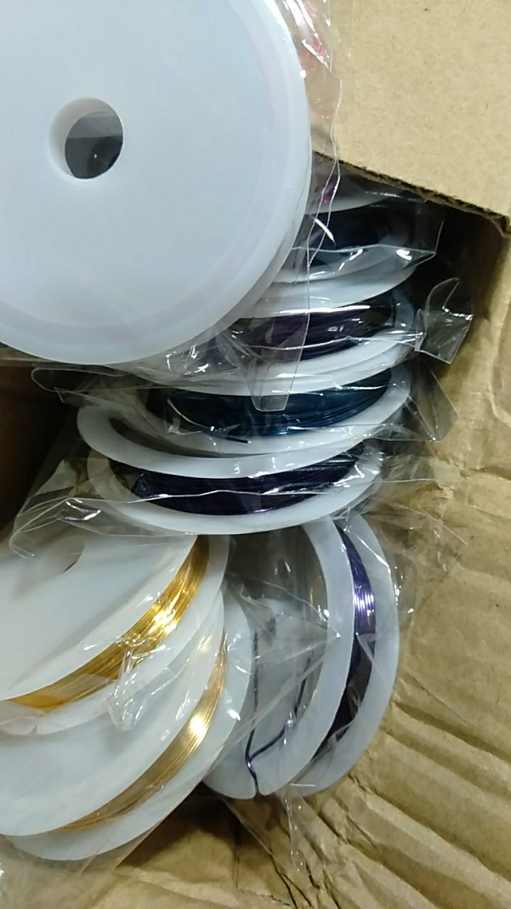 Kawat Tembaga Warna Emas Ukuran 0.3-1.0mm Untuk Membuat Perhiasan Diy