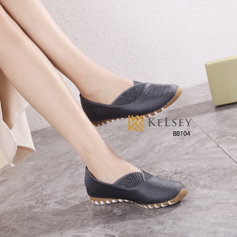 (GRATIS ALAS KAKI) NICOLE SEPATU SLIP ON KELSEY BB104  SANDAL WANITA FLAT SHOES