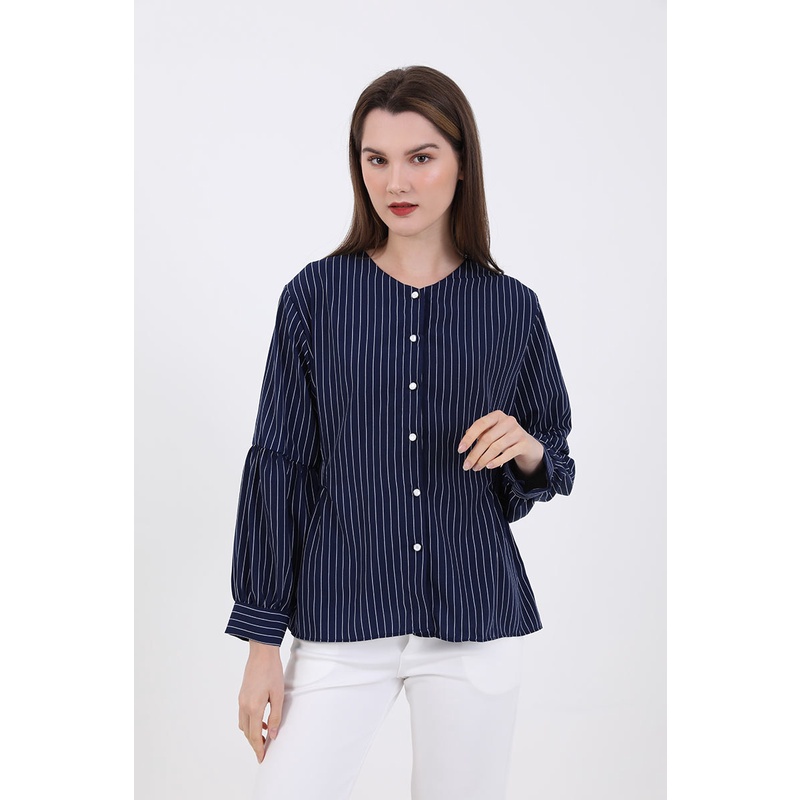 Berrybenka - Atasan Blouse Wanita Sophie Murila Puff Blouse-6