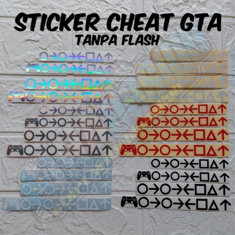 Sticker Game Cheat GTA / Sticker Helm / Sticker Motor