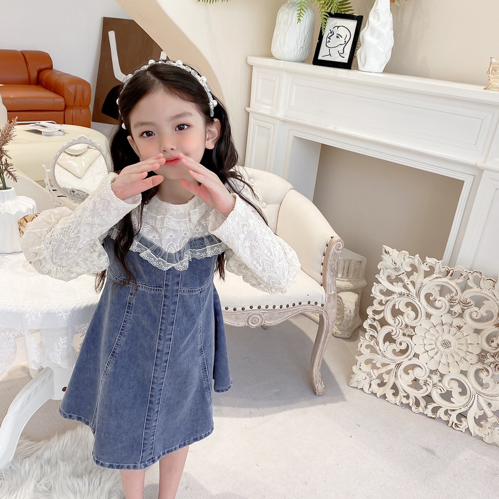 CHUBBI 143 Dress Anak Perempuan Jeans Super Lace