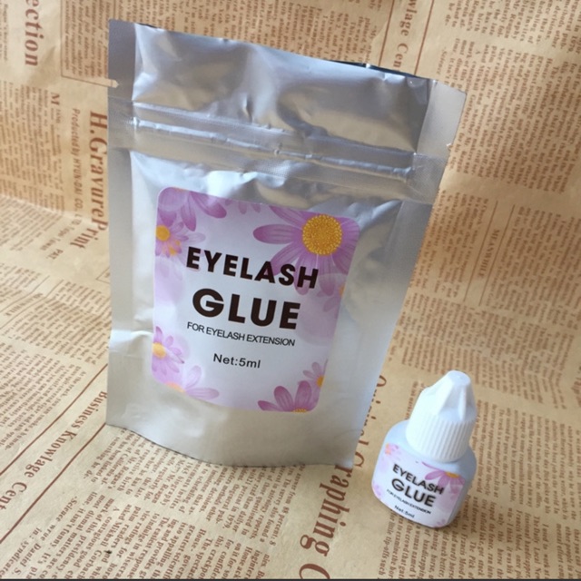 EYELASH EXTENSION GLUE FLOWER SUPER BEST BULU MATA / LEM BULU MATA FLOWER BUNGA LEM Pouch