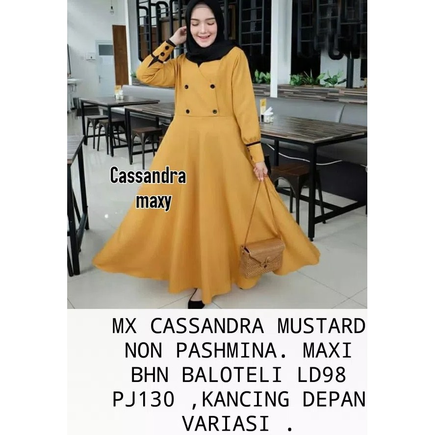 TRENDY Pakaian wanita muslim syari setelan ramadhan lebaran Merah marun kuning gamis maxi maxy dress