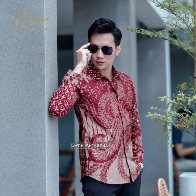 MERAK KESUMBA Kemeja Batik Pria Lengan Pajang Bahan Katun Halus Lapis Furing