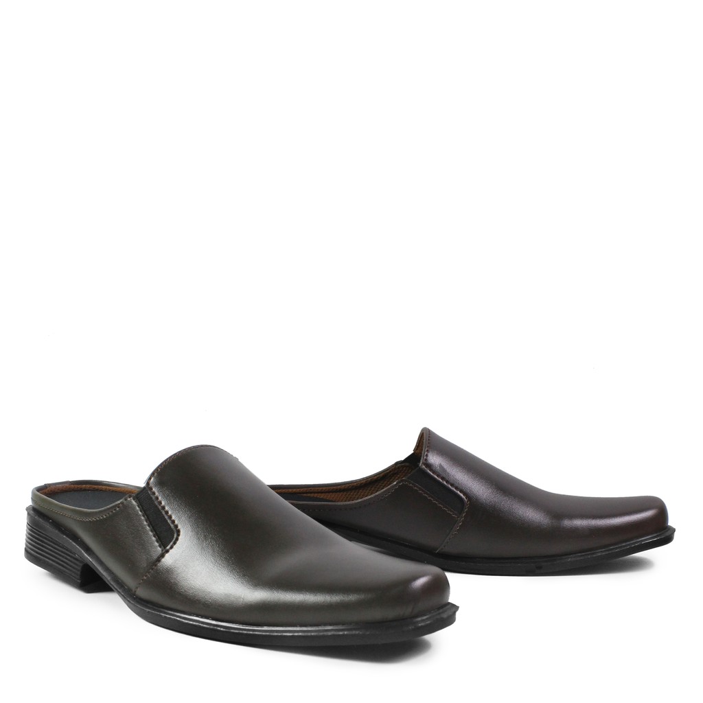 COD!! Sepatu Formal Pria Crocodile Bustong Pocinki Coklat Pantofel Selop Kasual Kerja Kantor Keren