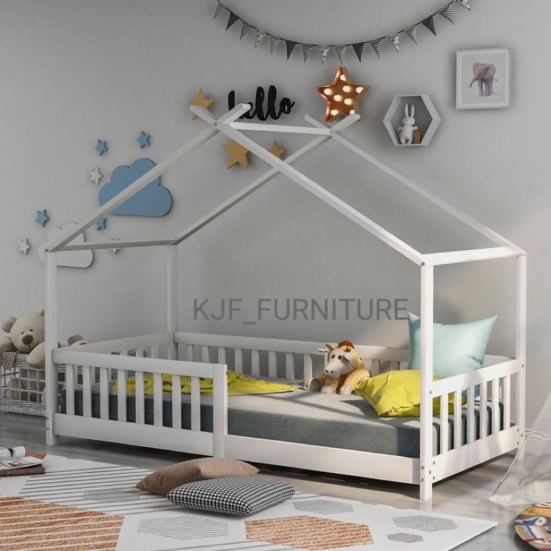 dipan anak minimalis bed house tempat tidur anak 90x200