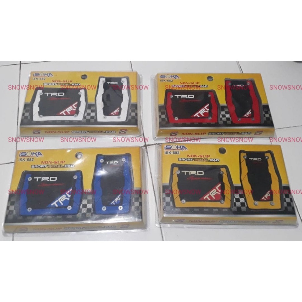 Pedal Gas Matic TRD Sportivo Mobil Universal Hitam Merah Biru Kuning