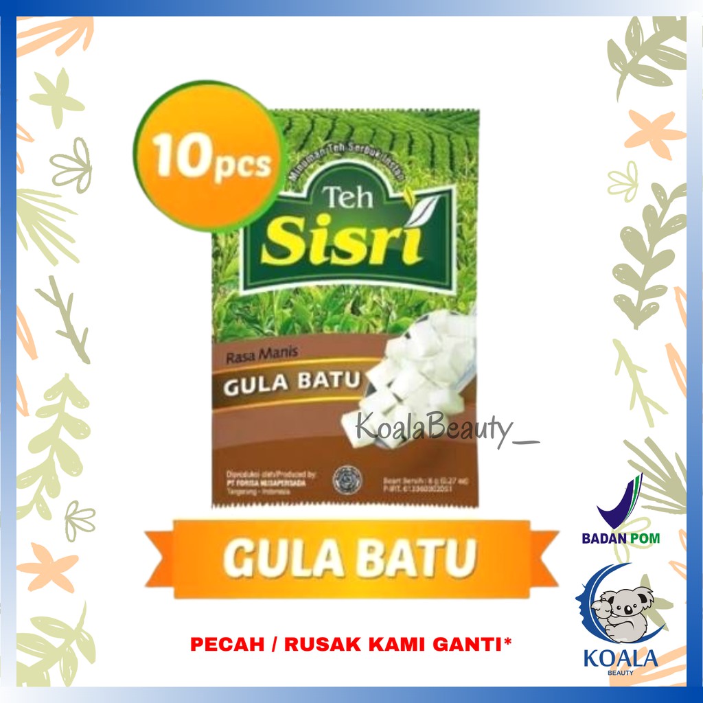 

❤ KOALA ❤ Teh Sisri Gula Batu 1 Renceng Isi 10 Pcs - Teh Sisri Rasa Gula Batu - Minuman Instan - Teh Sisri