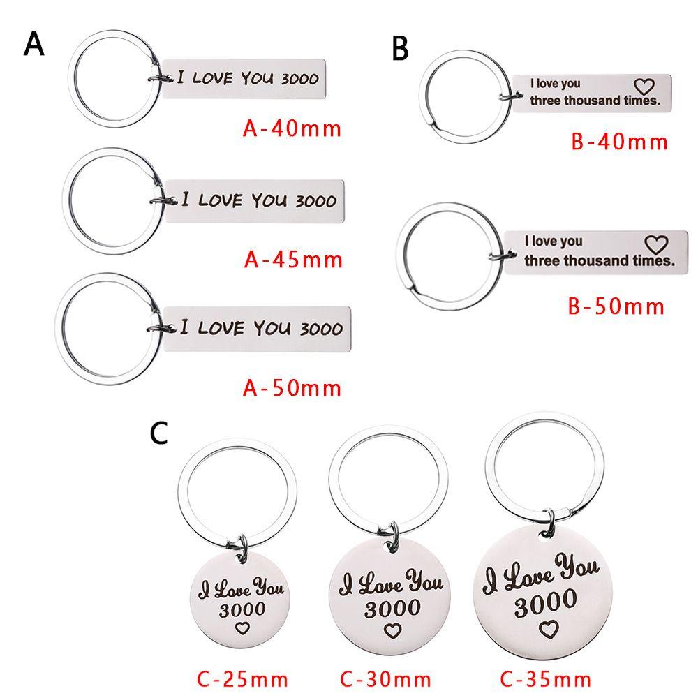 Gantungan Kunci LILY I Love You 3000hiasan Unik Keyfob Metal