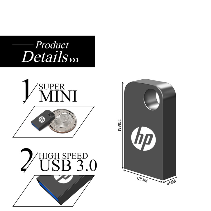 Hewlett-Packard Hp Flashdisk USB3.0 4GB / 8GB / 16GB / 32GB / 64GB / 128GB / 256GB / 512GB / 1TB