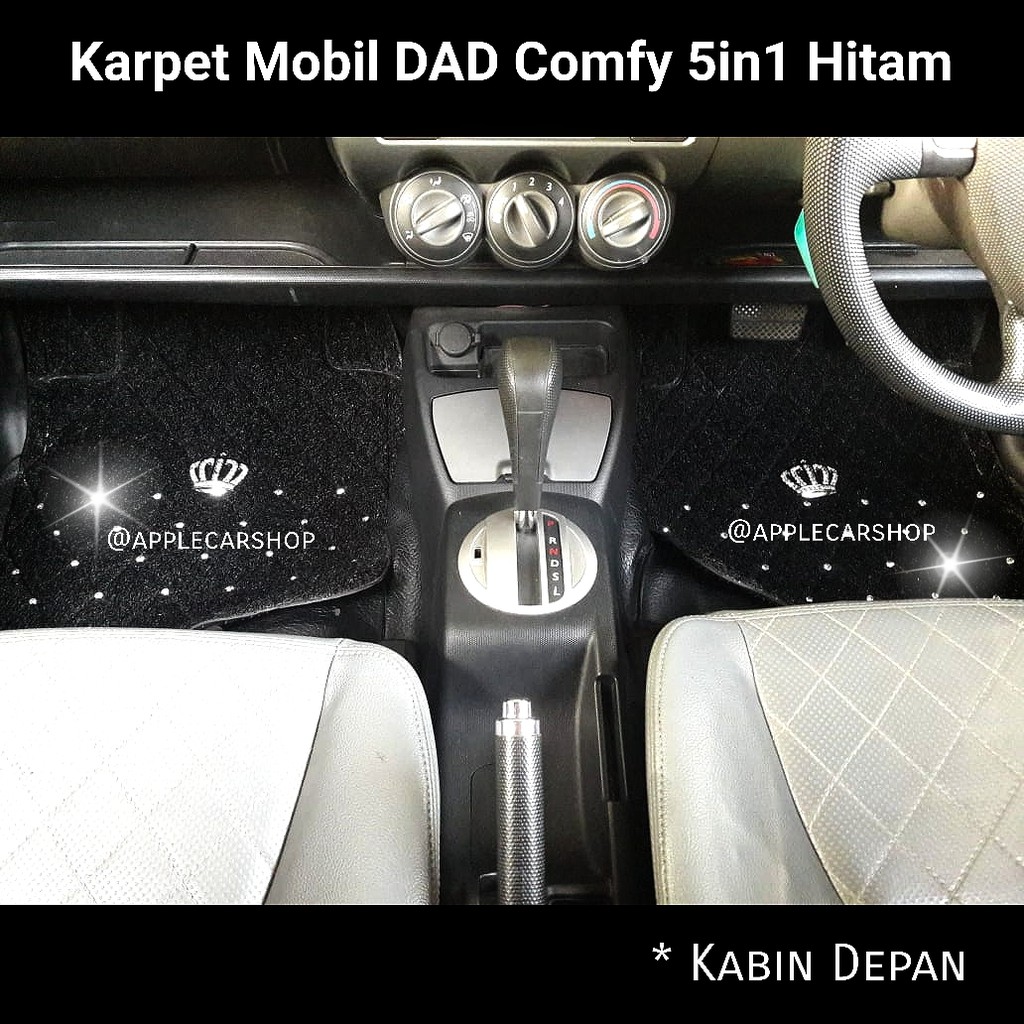 Karpet Comfy Mahkota Hitam 5in1