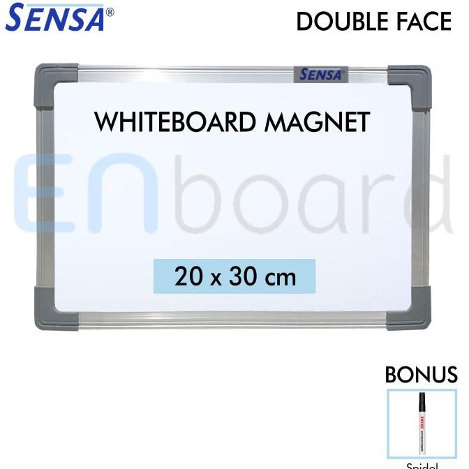 

Office & Stationery | Alat Tulis | Papan Tulis Whiteboard Gantung Magnet Double Face Sensa 20 X 30 Cm | Best Seller