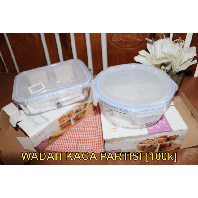 Qucina Round Storage Container with Divider NEW