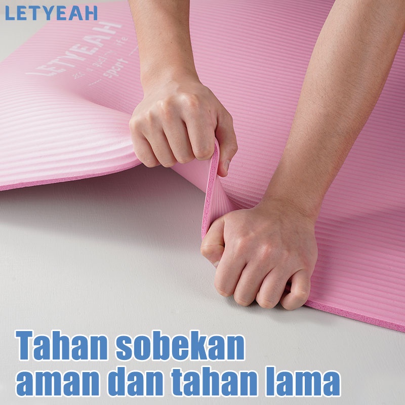 letyeah Matras yoga anti slip 8MM /gym mat /pilates mat alas olahraga bahan NBR