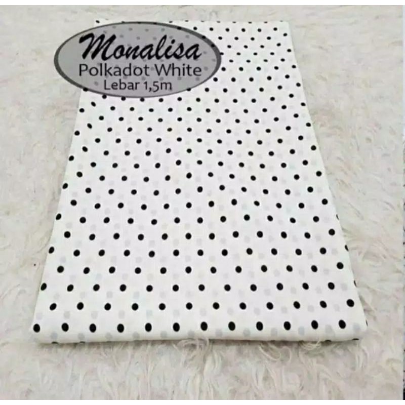 Kain Wolfis Monalisa &amp; Shakila Polkadot harga (per 0.5m)