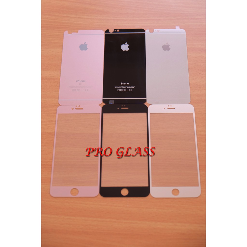 IPHONE 6 / 6S / 6 PLUS / 6S PLUS Metalic Premium Magic Glass Design Tempered Glass 2in1