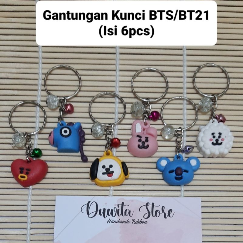 GANTUNGAN KUNCI BTS/BT21 KPOP (ISI 6PCS)