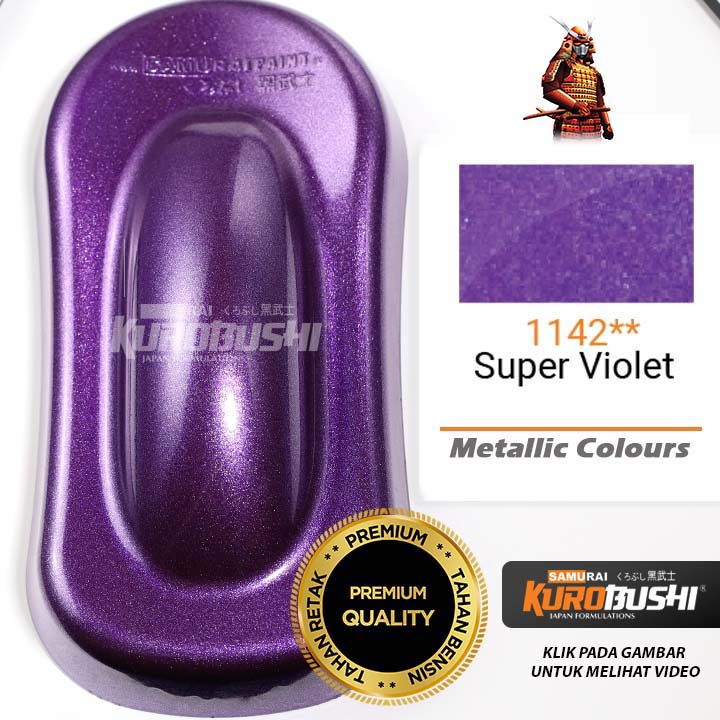 Cat Semprot Pilox Pilok Samurai Paint Kurobushi Metallic Colours 1142** Super Violet / Ungu Metalik (400ml)