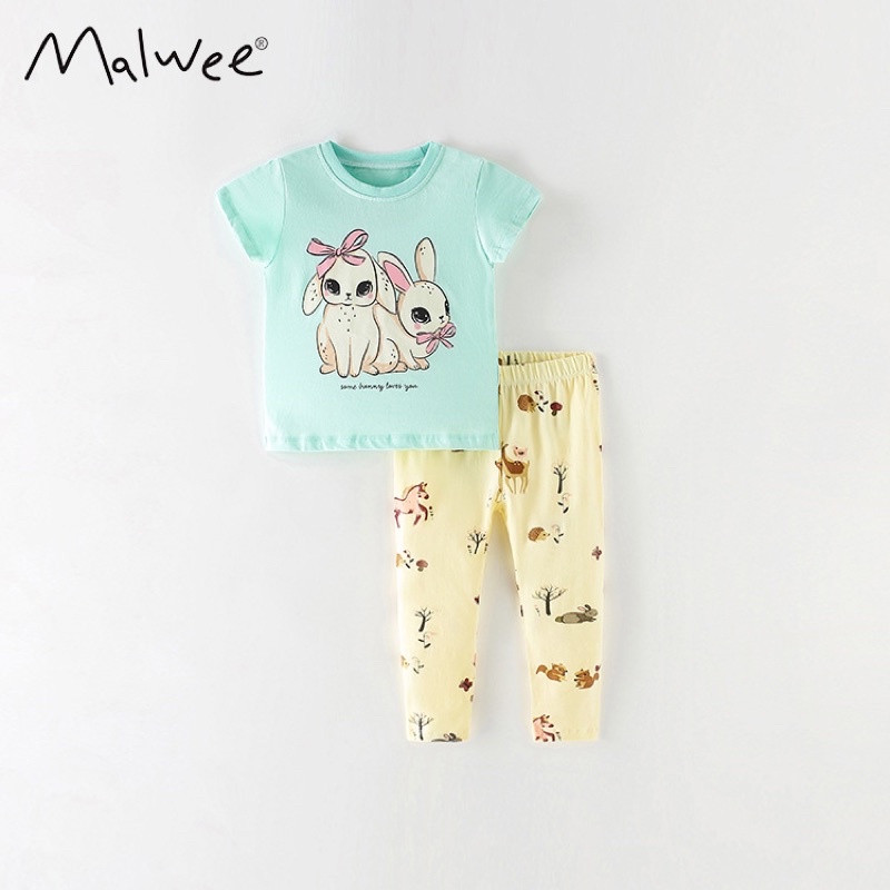 Malwee Rabbit Set / Baju anak cewek / Setelan anak perempuan / Baju anak import