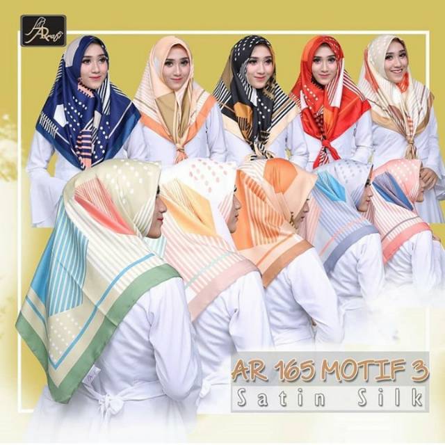 🌸arrafi store🌸hijab segi4 Ar rafi ar165motif3