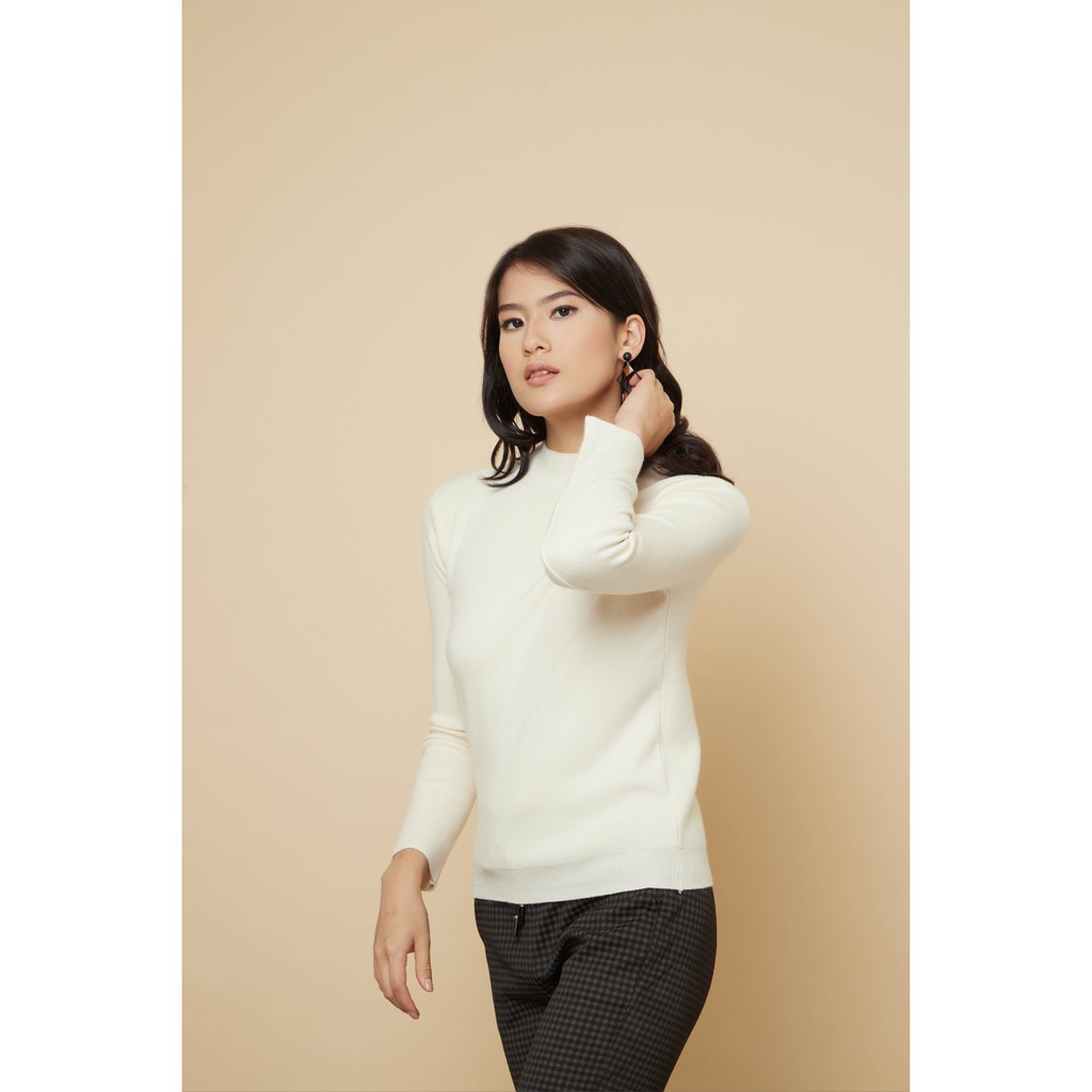 Peach Poppy Yara Top - Atasan Wanita Kaos Turtleneck Lengan Panjang