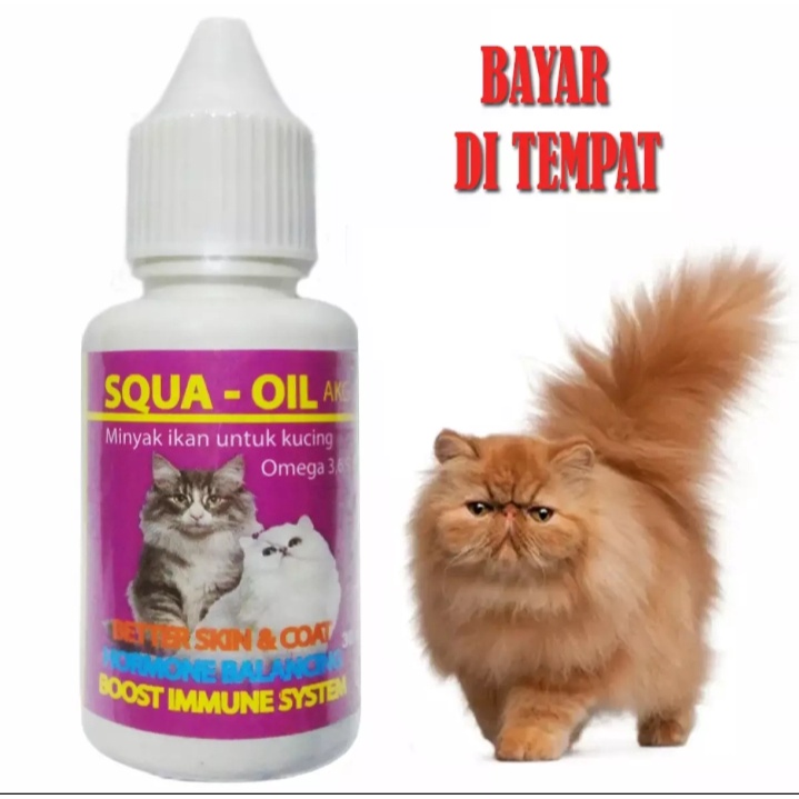 VITAMIN MINYAK IKAN CAIR KUCING VITAMIN FISH OIL- SQUA OIL