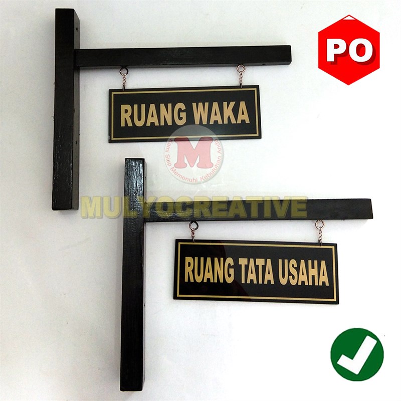 Nama Display Dinding - Nama Display Ruangan Bahan Kayu Akrilik