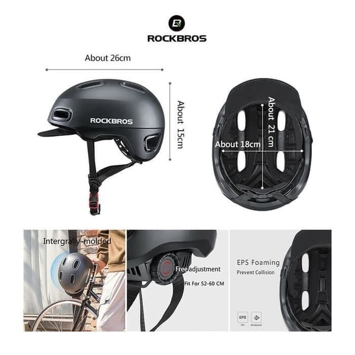 HELM SEPEDA ROCKBROS ADJUSTABLE HELMET WT-09 FOR SELI BROMPTON