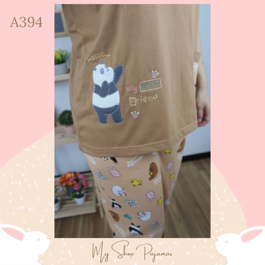 PIYAMA ANNE CLAIRE TANGAN LENGAN PENDEK CELANA PANJANG BAJU PAKAIAN TIDUR BABYDOLL SETELAN DEWASA WANITA SLEEPWEAR PAJAMAS CP-7