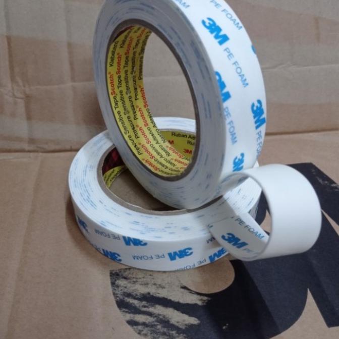 

(BISA COD) Double Tape 3M Pe Foam 24mm 4m White STOK TERBATAS Kode 636