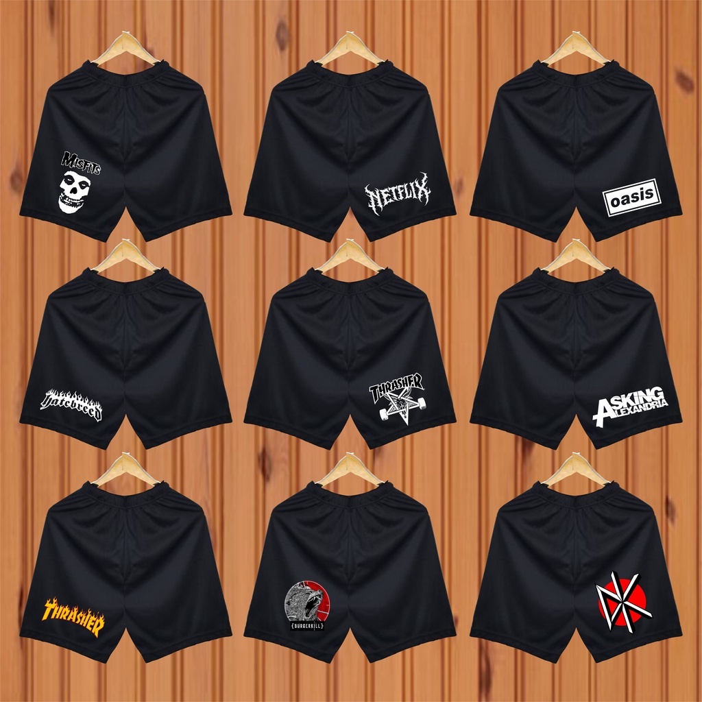 Boxer pria motif musik acdc asking bmth netflix misfit deadsquad traser burgerkill kendey motor head