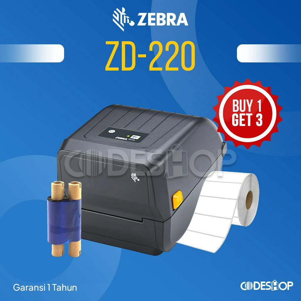 Printer Stiker Label Barcode ZEBRA ZD220 Direct Thermal Semicoated ZD 220