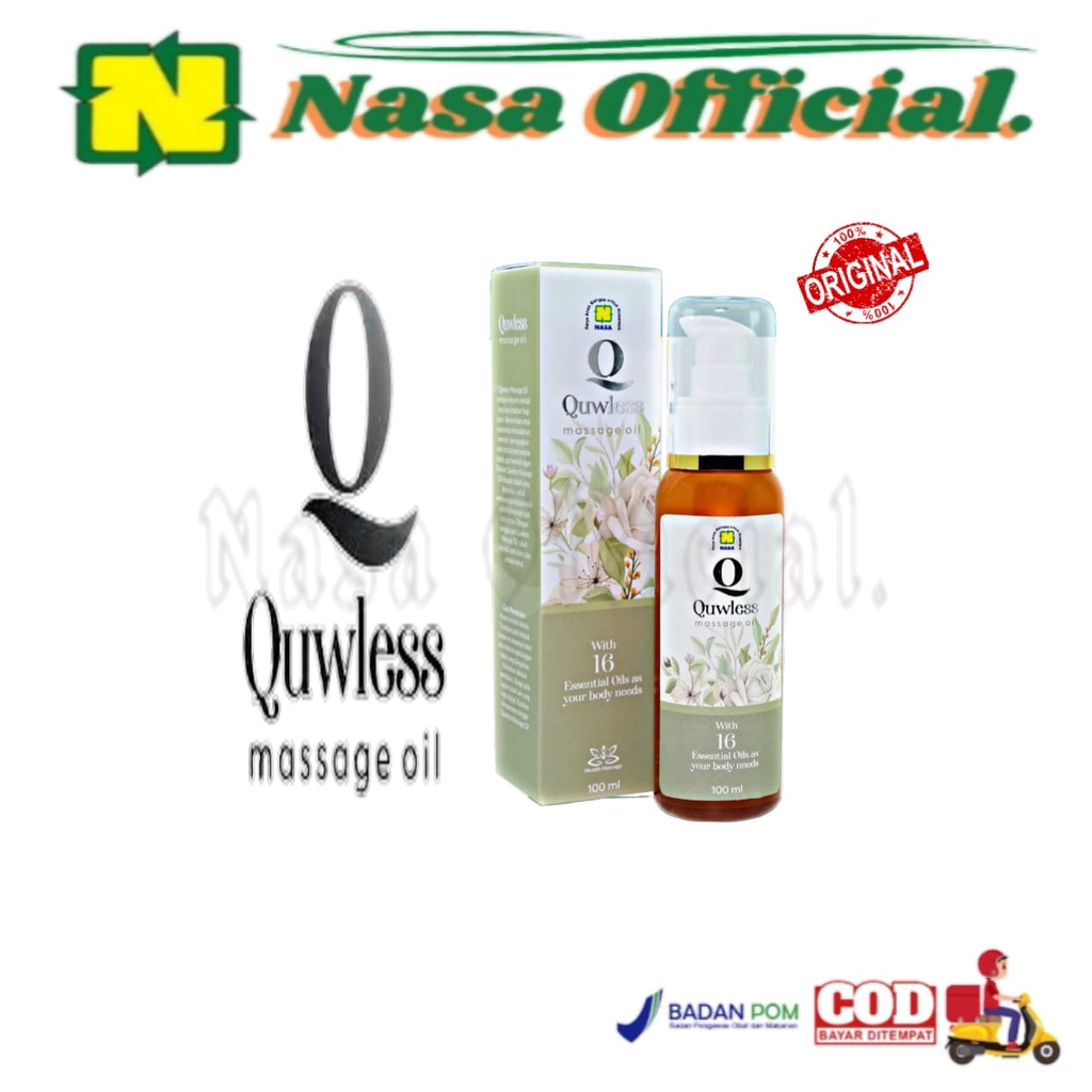 QUWLESS MASSAGE OIL NASA / QULMIGO MINYAK PIJAT / MENINGKATKAN SIRKULASI DARAH