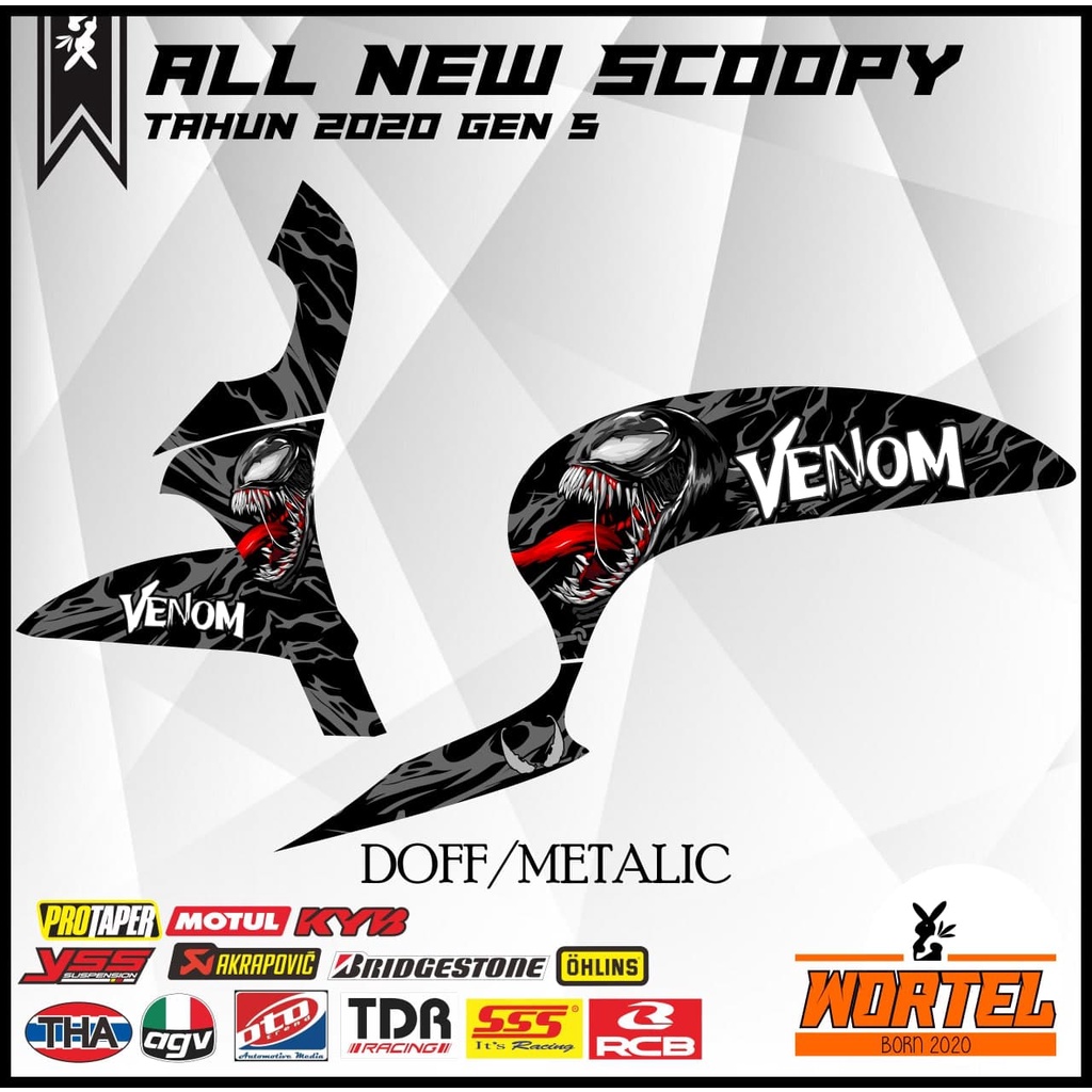 Striping Scoopy 2021-Sticker Lis Decal Motor All New Scoopy 2021 Venom