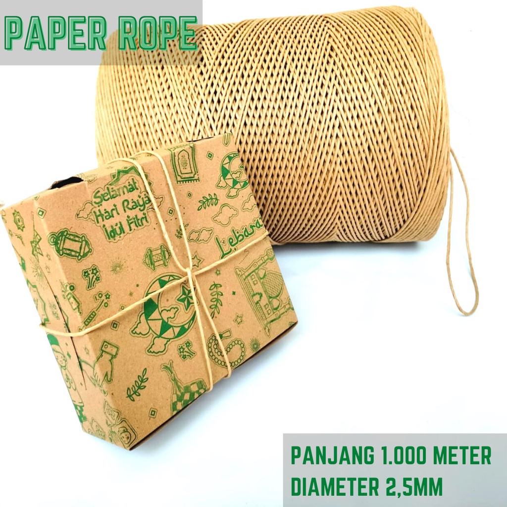 Tali Kertas Tali Rami Paper Rope (PR1-Panjang 1.000 M)