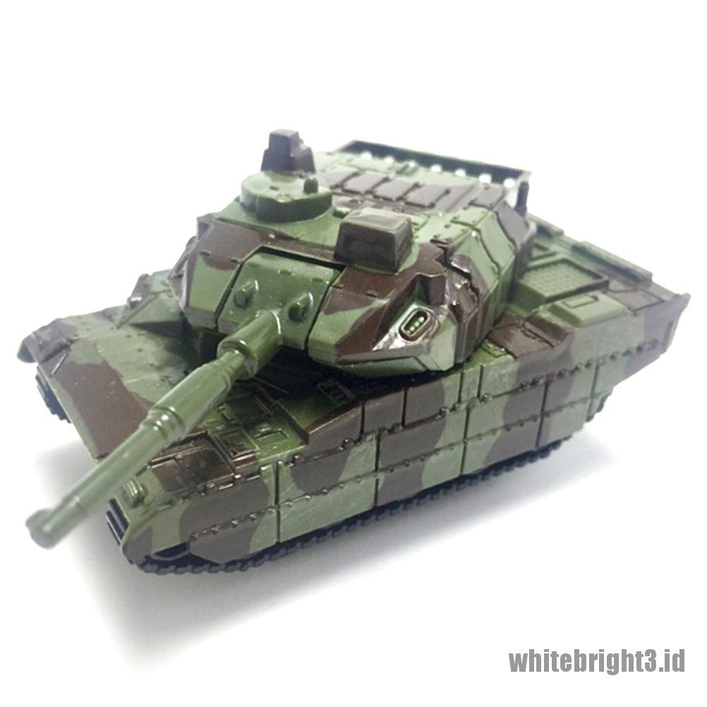 (white3) Mainan Miniatur Tank Militer Hijau 3D Untuk Edukasi Anak