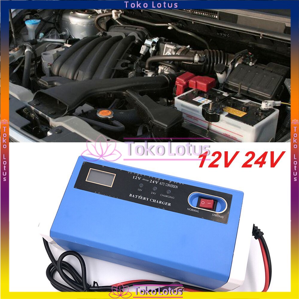 ASLI TERBARU!!! Battery Charger 10A Cas Aki SMR1201A model warna Biru Berkualitas Terjamin [COD]