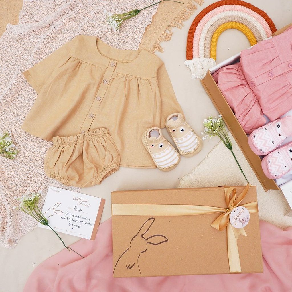 LIO035 Girls Baby Hampers 0-12 months/ Hampers bayi newborn/ Kado bayi/ baby girl gift set-Millie Brown