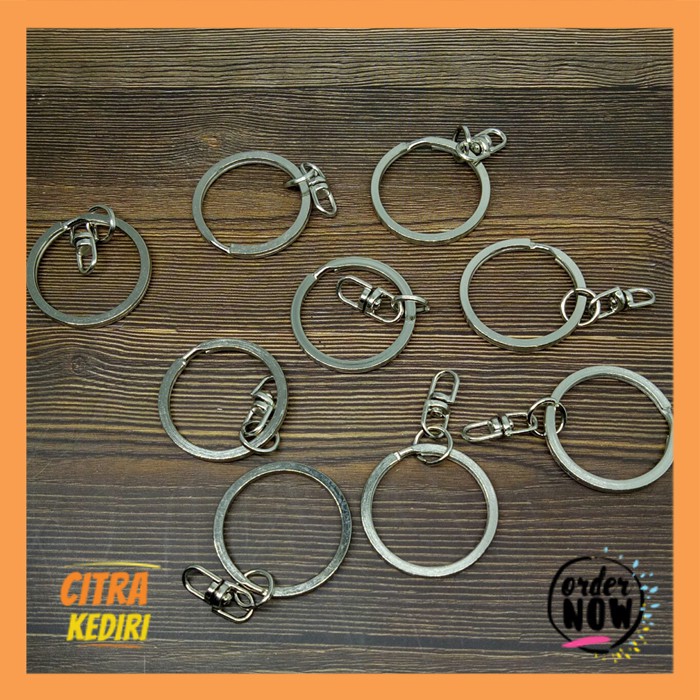 Ring Gantungan kunci model delapan 2,2 cm - ring double( 20 biji)