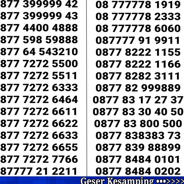 Nomor cantik xl hoki rapi