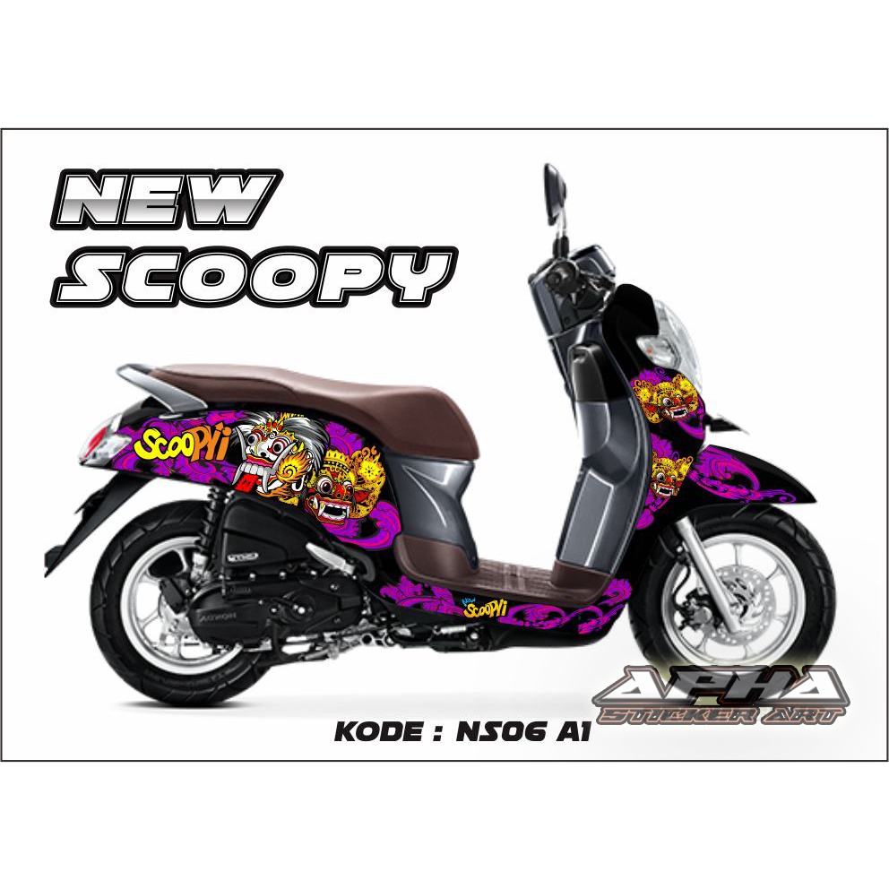 STIKER STICKER DECAL MOTOR CUSTOM VARIASI SCOOPY FI BARONG LEAK BALI BALINES MURAH KEREN TERBARU TER