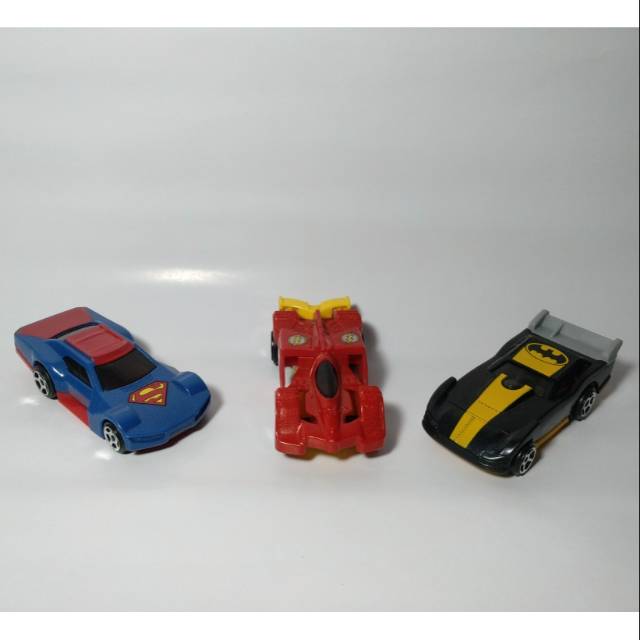 Justice League Hotwheels Superman Batman Flash Dark Knight Dc Comics Happy Meal Mcdonalds Mcd Toys