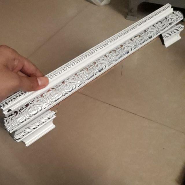 Kotak Hantaran Frame Tebal Mahar Nikah Putih Silver Isi 4