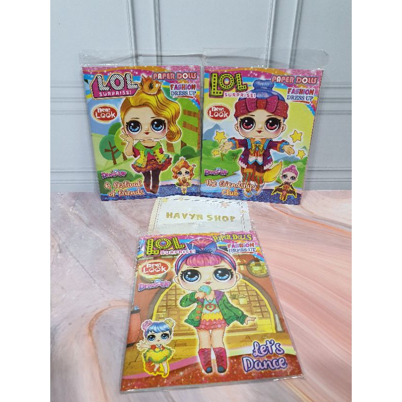 bongkar pasang kertas/mainan baju bajuan/Dress up-LOL